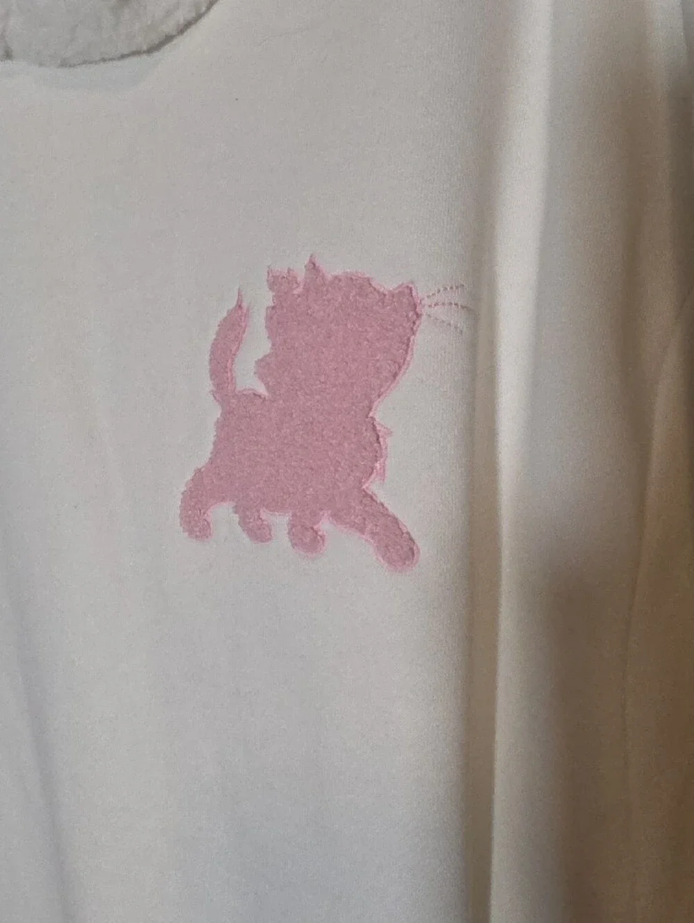 Disney Parks Aristocats White Hoodie with Pink Cat Accent - Plush Marie Hood